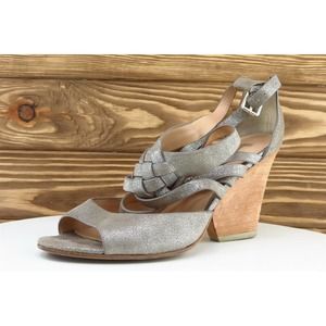 Bella Sz 7.5 M Brown Ankle‎ Strap Leather Women Sandals